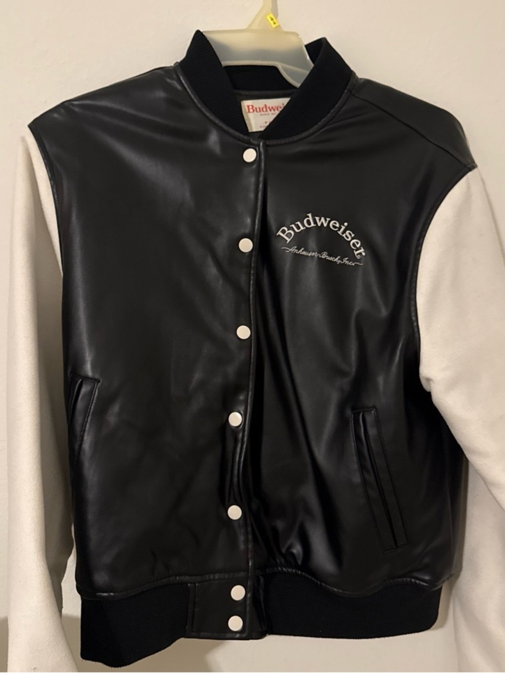Budweiser Black & White Varsity Jacket